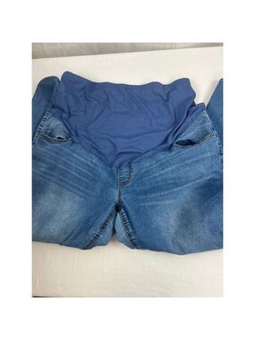 Women’s Old Navy Maternity Full-Panel Skinny Jeans Size 16 Blue 5-Pocket Denim